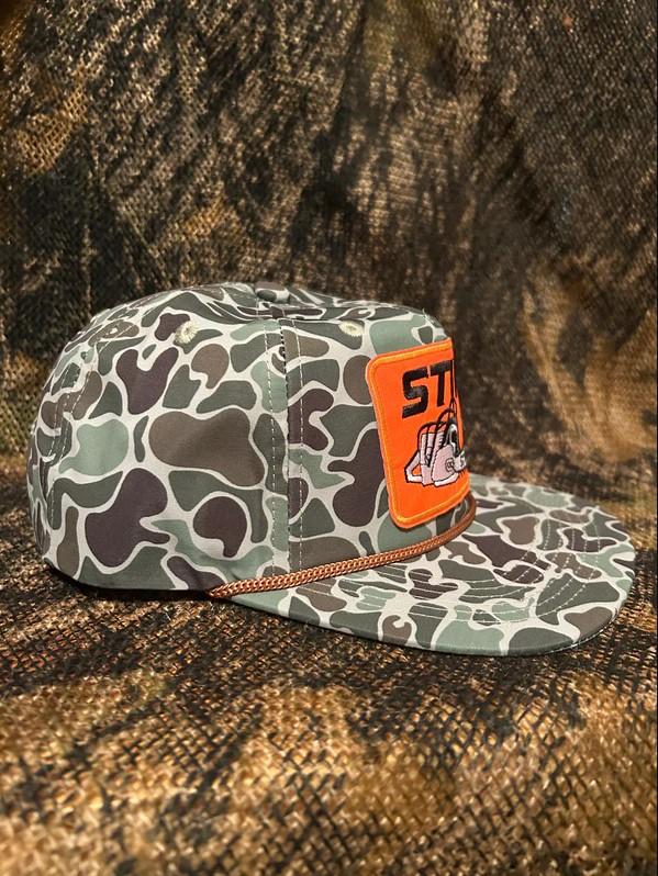 STIHL Chainsaw Camo Ropebrim Hat, Camouflage Cap, Hiking, Fishing, Hunting, Travel, Outdoor, Camping, Mountaineering. Gift for Boyfriend, Dad, Perfect for Adventure Lovers.