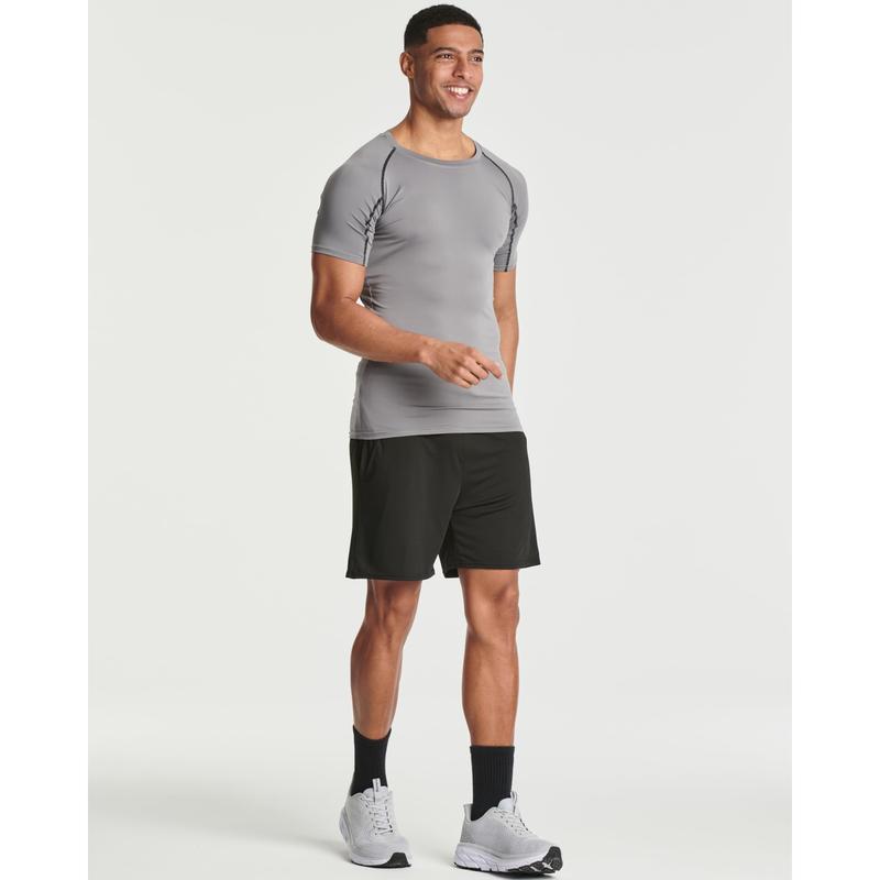 Real Essentials 4 Pack: Men's Short Sleeve Compression T-Shirt Base Layer Undershirt Athletic Top (Available in Big & Tall)