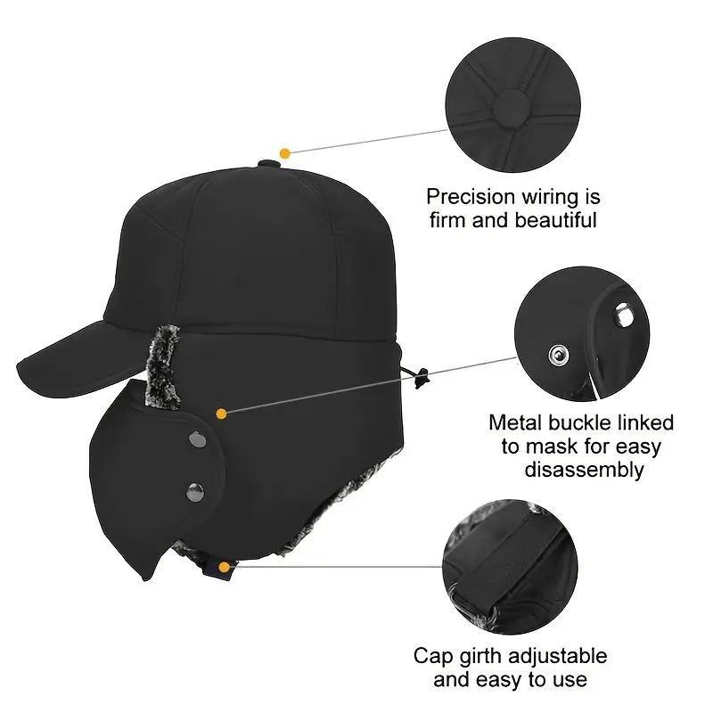 Winter Outdoor Face Mask Hat for Men & Women - Windproof & Warm Thermal Cap