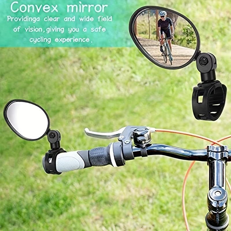 Bicycle Rearview Mirror, 2 Counts Adjustable Rearview Mirror, Rotatable Convex Mirror, Cycling Accessories