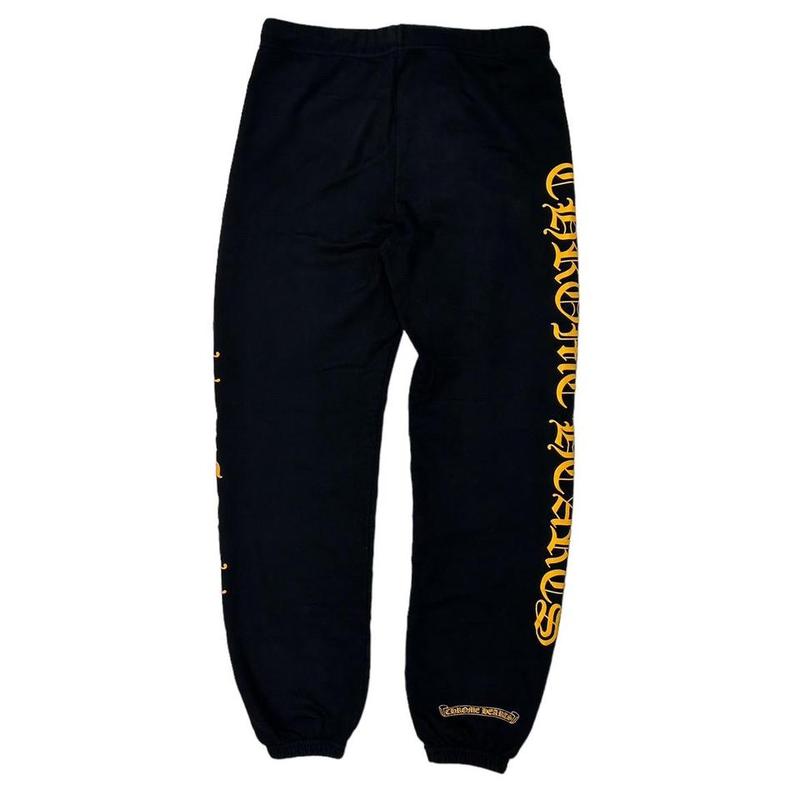 Chrome Hearts Yellow Logo Sweatpants | Chrome Hearts Sweatpants, Hip Hop Pants, Gym Pants, Dancer Pants - Jogging Fitness Trousers Womens Couple Trouser Hip Hop Streetwear, Unisex Sweatpants