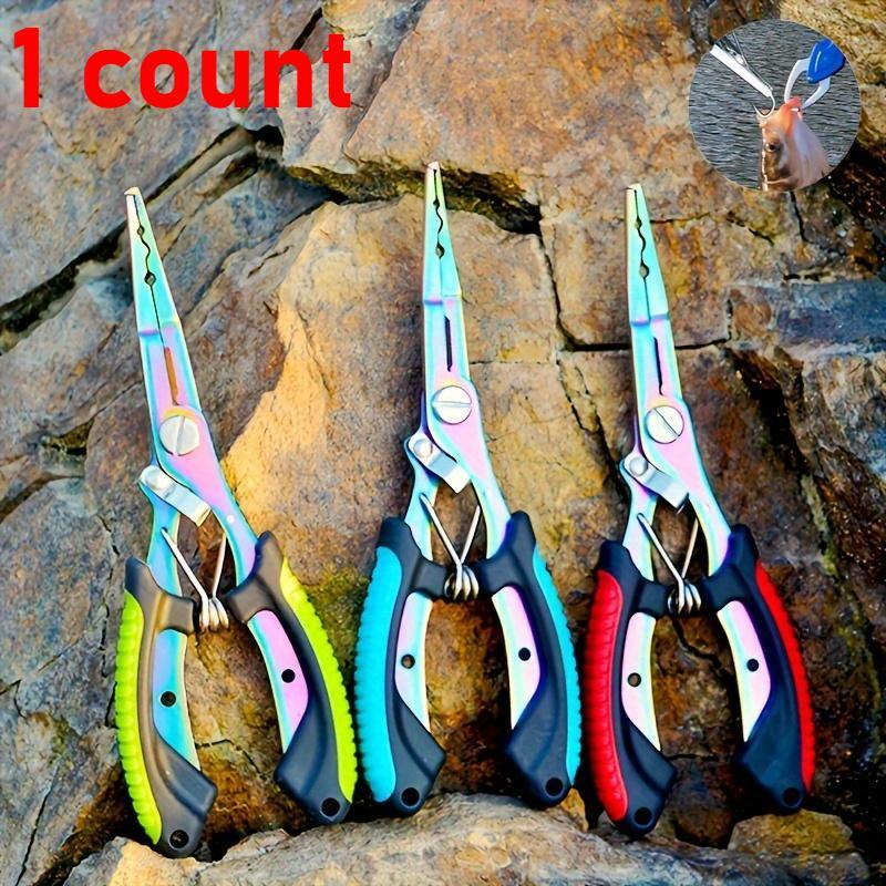 Multifunctional Fishing Plier, 1 Count Stainless Steel Fishing Plier with Storage Bag & Cord, Portable Fishing Tool for Outdoor