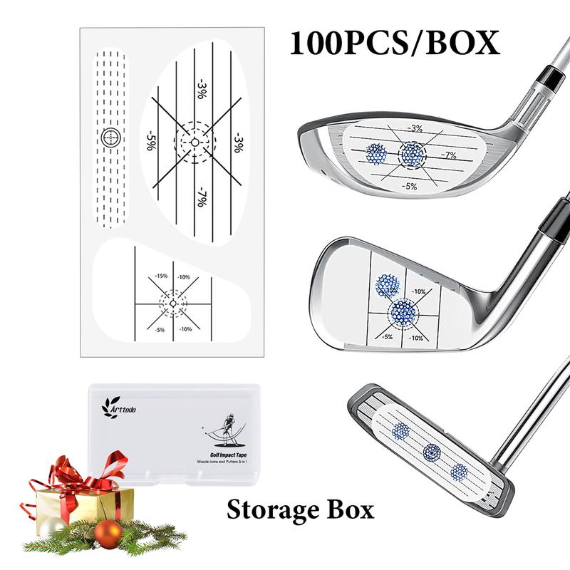 Golf Impact Tape Woods、Irons、Putters 3 in 1 (100 PCS), Golf Gifts for Him. Golf Swing、Chipping、Putting Training Aids.