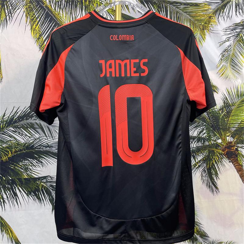 2024 Colombia Away Black 10 Cool Comfort Breathable Soccer Jersey