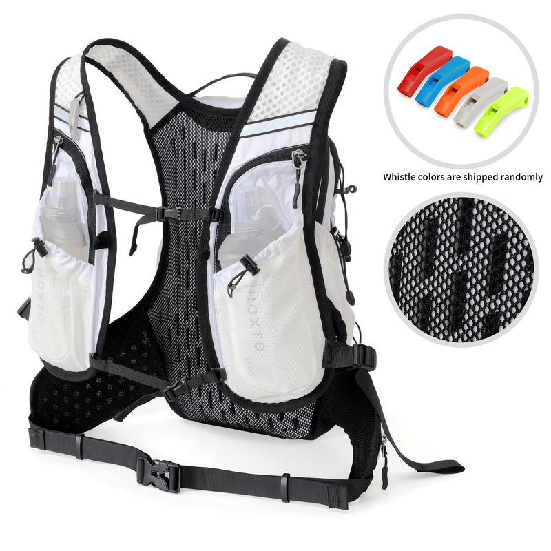 Unisex's Letter Pattern Sports Backpack with Whistle, Lightweight Backpack for Cycling Hiking Trail Running, Outdoor Sports Bag for Men & Women