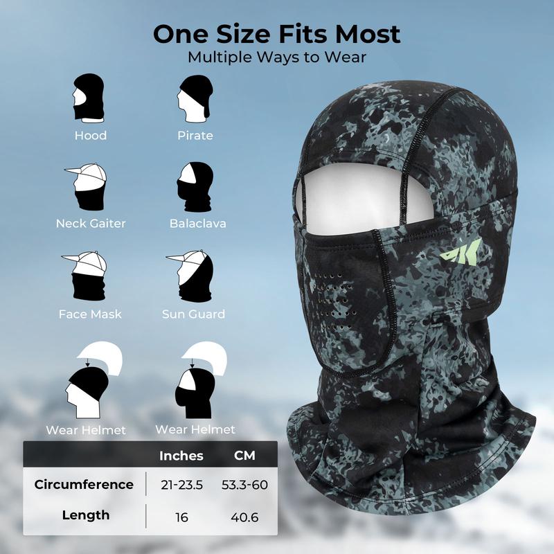 KastKing Mountain Mist Balaclava Mask – Winter Balaclava Face Mask for Men and Women – Ideal Cold Weather Gear for Ice Fishing, Snowmobiling, Skiing, Snow Boarding, Photography, Hunting & More