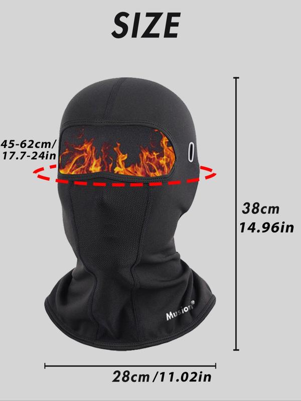 Full Face Mask, Windproof Winter Ski Mask with Glasses Hole, Warm Face Cover for Men & Women, Outdoor Sports Accessories for Skiing, Cycling, Snowboarding