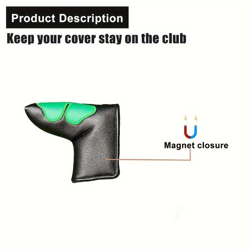 Magnetic Closure Golf Putter Headcover, 1 Count Durable Pu Material Club Protector, Golf Putter Head Cover Mallet, Professional Golf Equipment