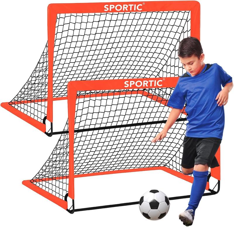 2 Pack 4' x 3' Soccer Goal Net Set for Indoor and Outdoor Portable Soccer Net with Carrying Bag & Ground Pegs soccer net