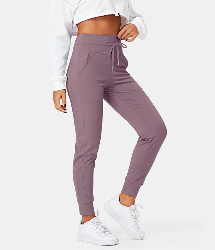 Halara Softlyzero️ Airy High Waisted Drawstring Side Pocket Plain Cool Touch Full Length Joggers