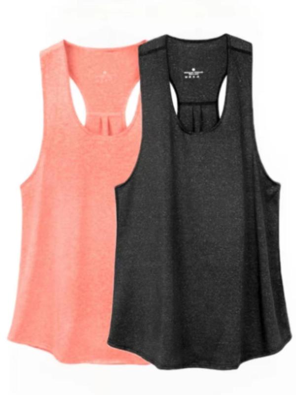 Women's Plain U Neck Tank Top, 2024 Clothes Women, Sleeveless Quick Drying Sports Vest for Yoga Gym Workout, Running Vest for Back to School, Tank Tops for Women, Size Runs Small, It Is Recommended To Order One Size Larger