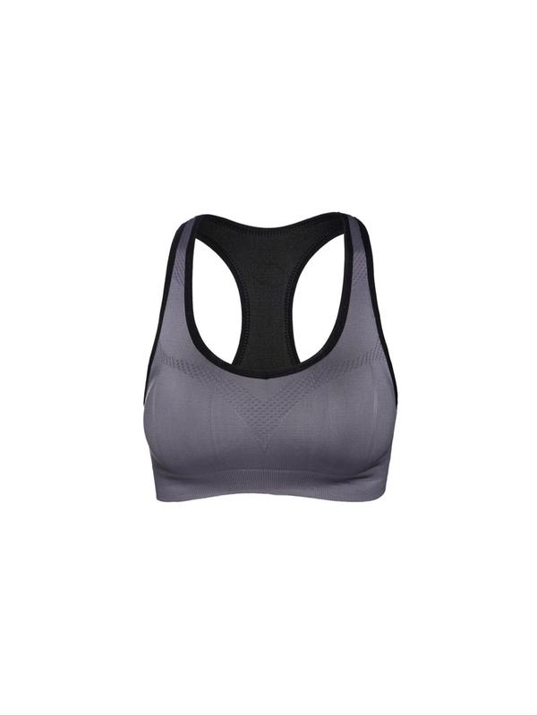 Women's Contrast Binding Cut Out Wireless Sports Bra, Breathable Comfortable Sports Bra, Ladies Sportswear for Yoga Gym Workout Running