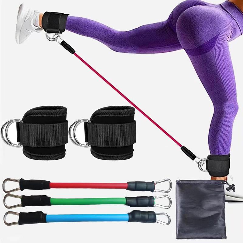 Ankle Resistance Band Set, 5 Counts set Adjustable Leg Stretching Band, Leg Training Band, Fitness Equipment for Home Gym Workout