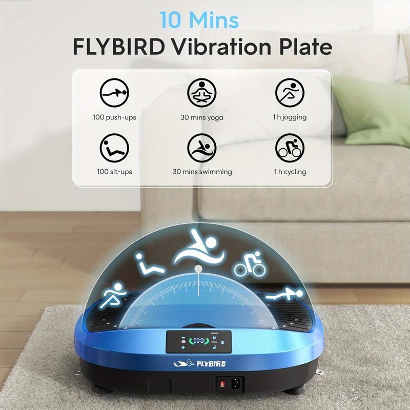 Flybird Vibration Plate - 4D & Oscillation Two Types Vibration Platform for Whole Body Workout, Bone Density Building, Lymphatic Drainage Exercise Machine