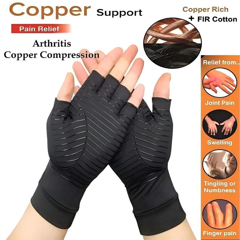 Anti-slip Comfortable Copper Compression Gloves, 1 Pair Breathable Sports Gloves, Sports Gloves for Men & Women, Ideal for Sports and Active Lifestyles