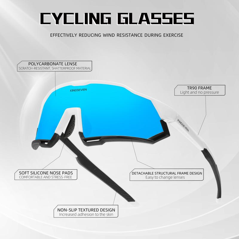 KINGSEVEN Polarized Sunglasses for Men and Women Sports Sunglasses with UV400 Protection for Driving Fishing Cycling 918 safety  sunglasses