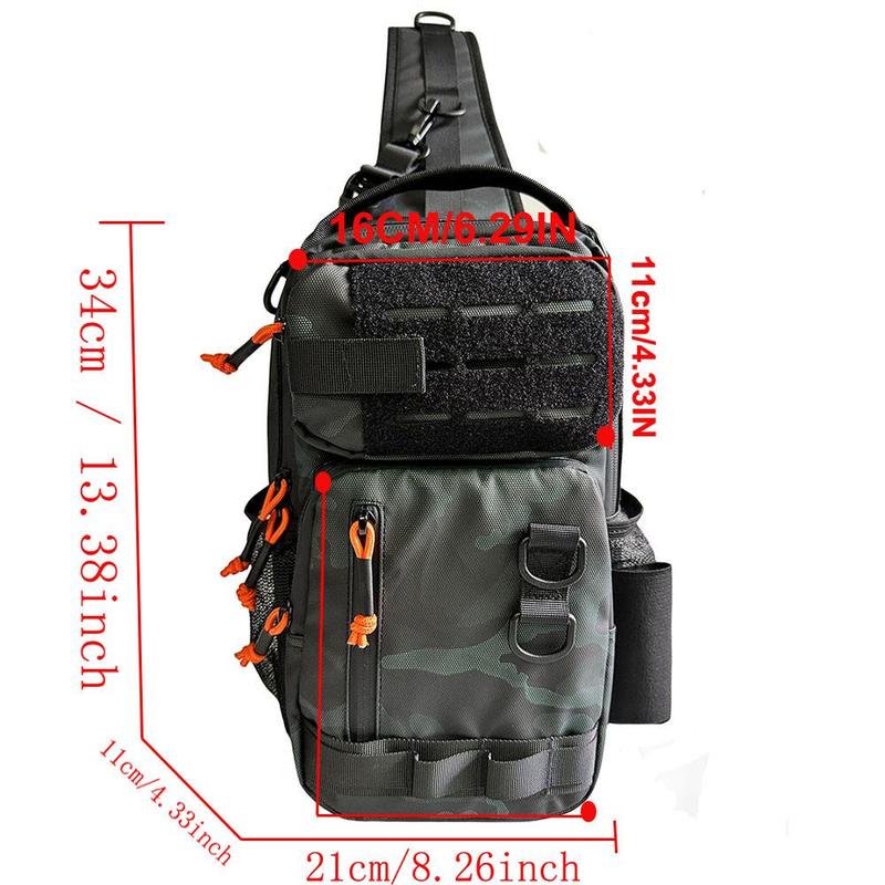 Outdoor Tactical Chest Bag, Multifunctional Large Capacity Sports Backpack, Shoulder Bag for Hiking Cycling, Sports & Outdoor Accessories