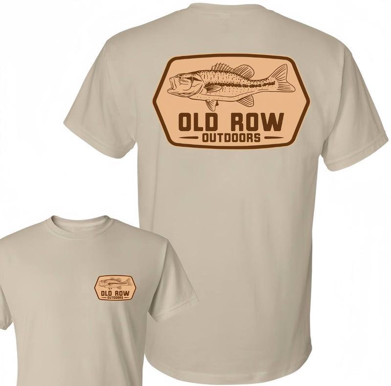 Old Row Outdoors Hunting Unisex T-Shirt, Funny Fishing Cotton Shirt, Full Colors, for Men, for Women