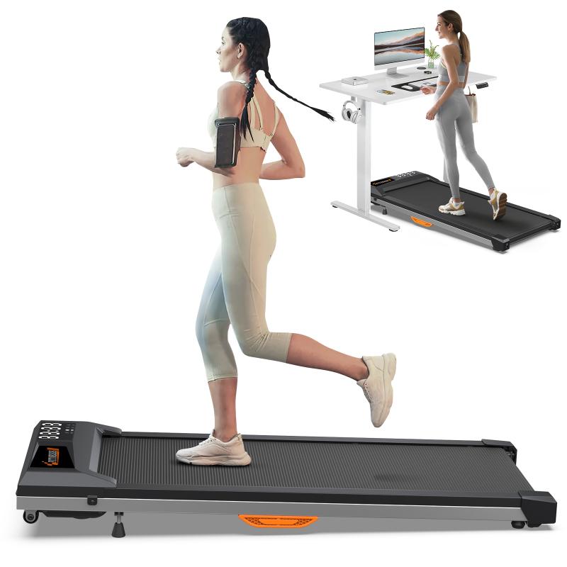 [Bellemave] Under Desk Treadmill with Incline, Walking Pad for Home Office, Portable Walking Treadmill 2.5HP, Walking Jogging Machine with 265 lbs Weight Capacity App Remote Control LED Display