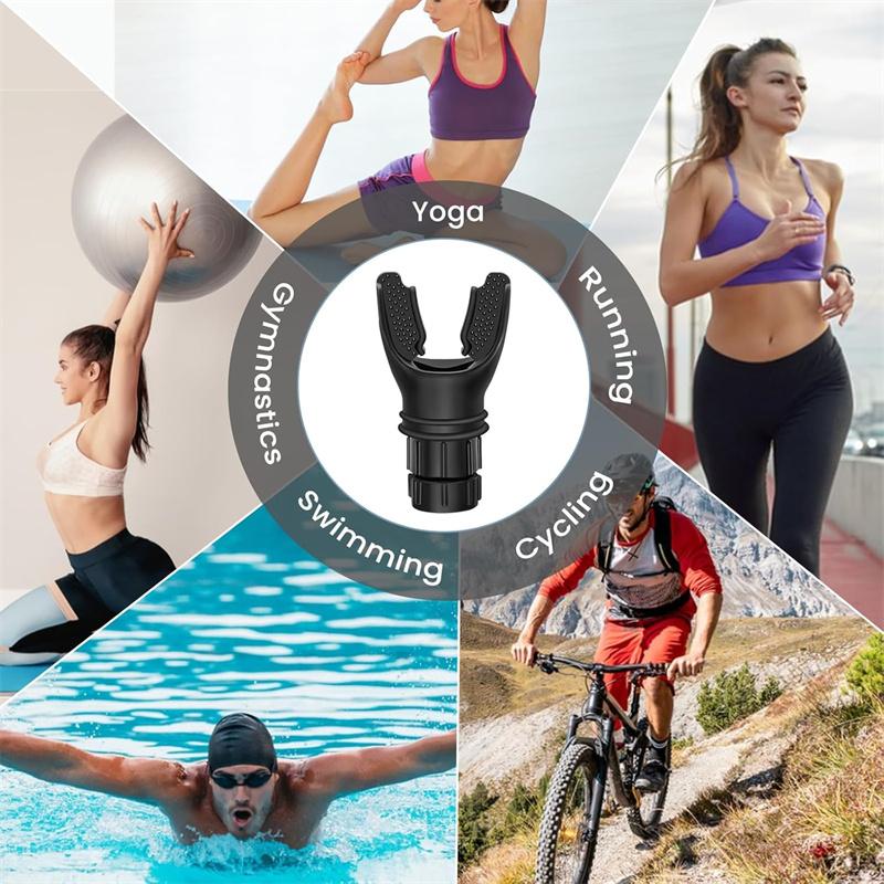 Portable Adjustable Lung Breathing Trainer,Breathing Exercise Device for Sports & Outdoor,Workout Accessories for Running Cycling Swimming Yoga