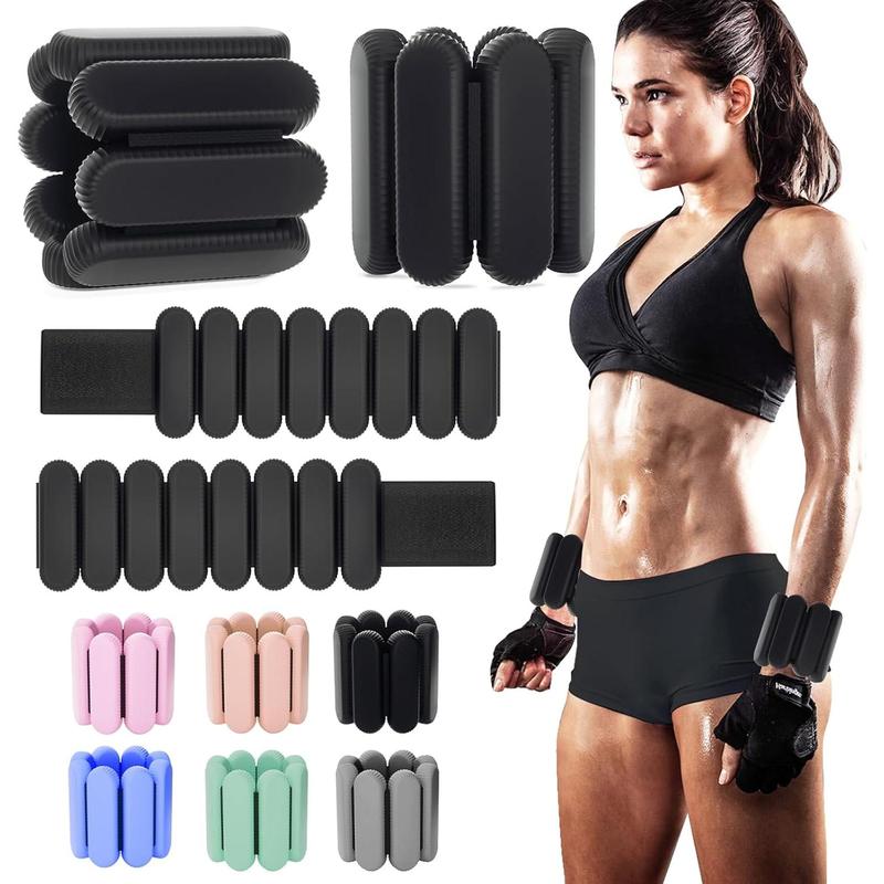 Adjustable Ankle Weights for Women Men,Wrist Weights set for Walking Running,1 Pair (1Lbs Each) Silicone Workout Weights for gym fitness, Jogging,yoga,pilates,strength training,physical therapy