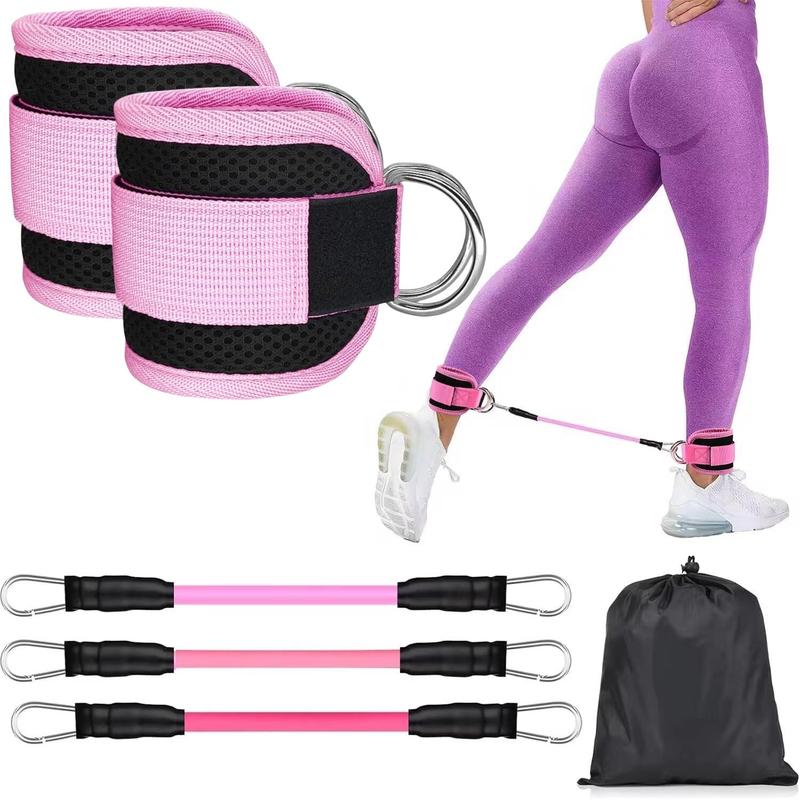 Ankle Resistance Band Set, 5 Counts set Adjustable Leg Stretching Band, Leg Training Band, Fitness Equipment for Home Gym Workout