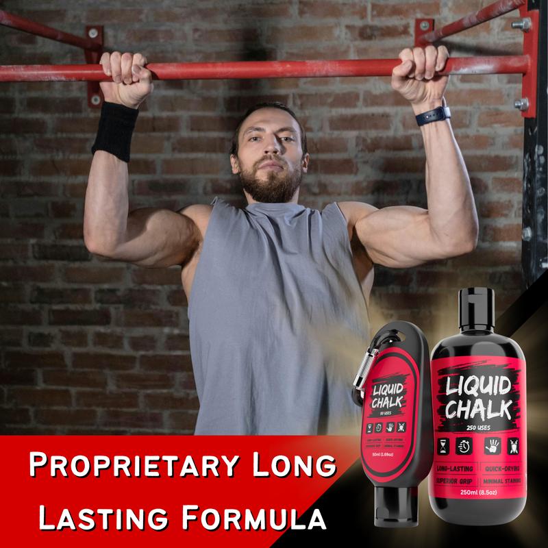 POWER GRIP Liquid Chalk - Mess Free Gym Chalk for Weightlifting, Rock Climbing & More - Dry Hands & Improve Grip Quickly hydrophobic  chalk