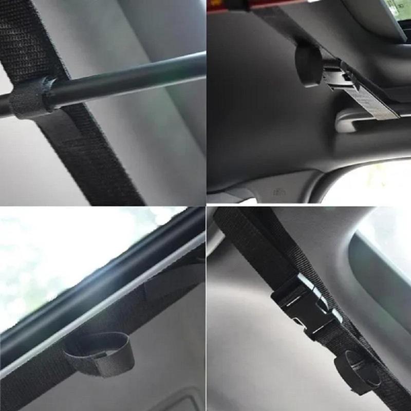 Car Interior Adjustable Fishing Rod Holder, Outdoor Folding Fishing Rod Carrier Stand Belt, Fishing Accessory Tool