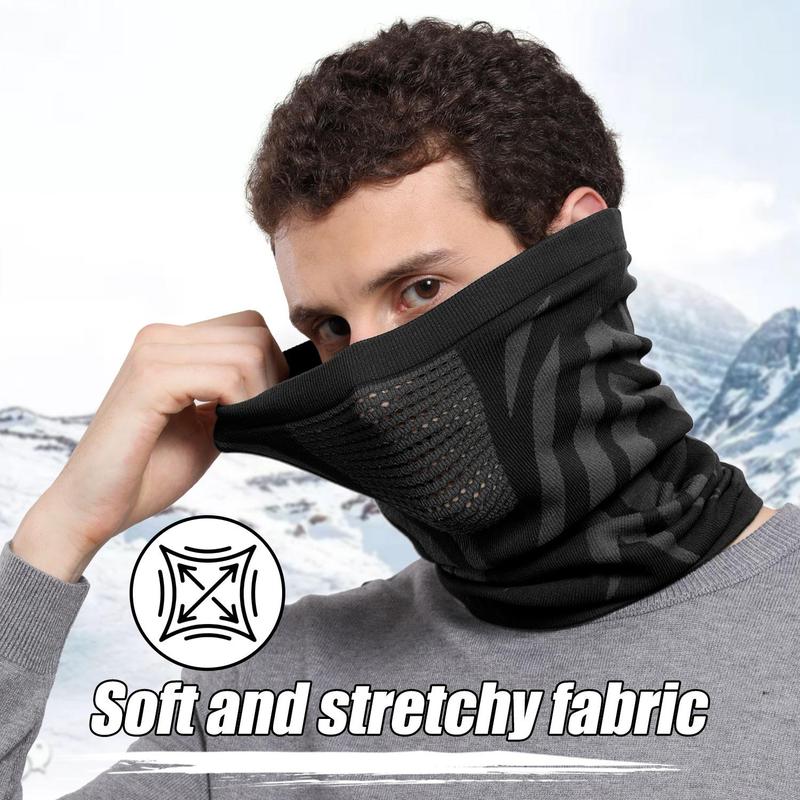 Breathable Face Mask, 3 Counts Soft Elastic Breathable Half Mask, Warmer Neck Gaiter, Winter Headwear for Ski Cycling Riding Running Sports