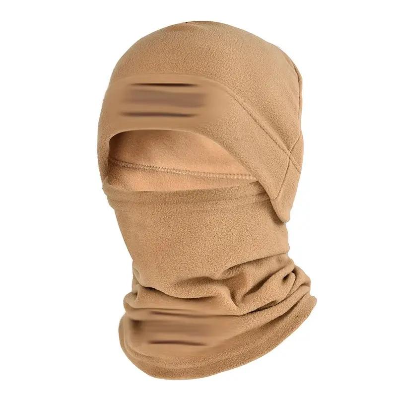 Men's Winter Trapper Hat with Face Mask Winter Polar Coral Hat Fleece Balaclava Men Face Warmer Beanies Thermal Head Cover Tactical Military Sports Scarf Caps warm hat