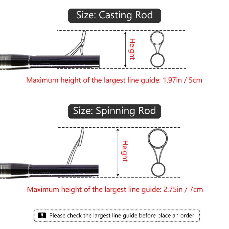 Bassdash Casting Spinning Fishing Rod Sleeves Protective Rod Socks for Fishing Poles Up to 7-1 2ft