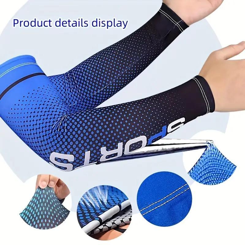 Outdoor Sports Sun-resistant Sleeves, 2 Counts set Cooling Arm Covers for Golf, Cycling, Running, and Driving, Sports Sleeves for Men and Women