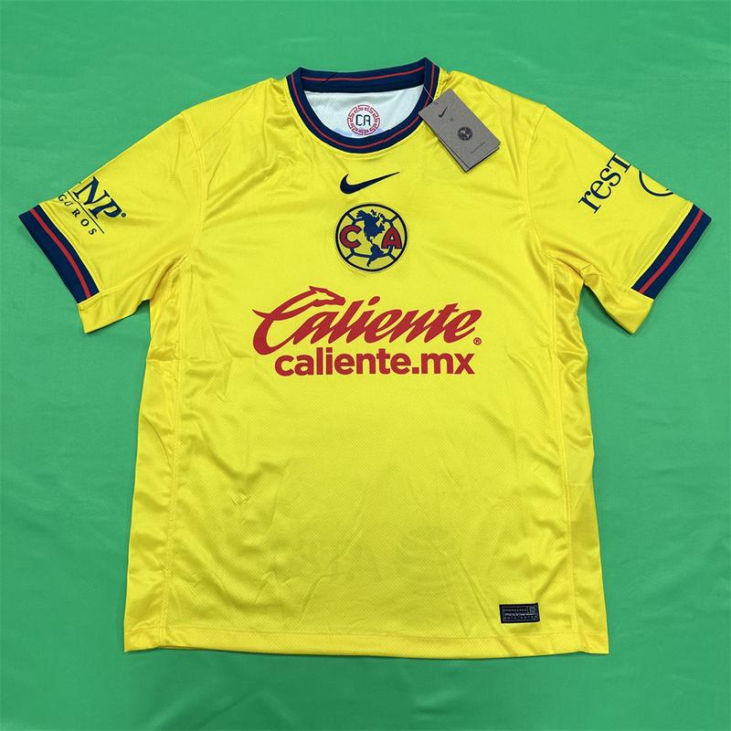 NIKE 24 25 Club America White Home Away Second Away Training Jersey Short Sleeve Top Soccer Jerseys Quick Dry LIGAMX