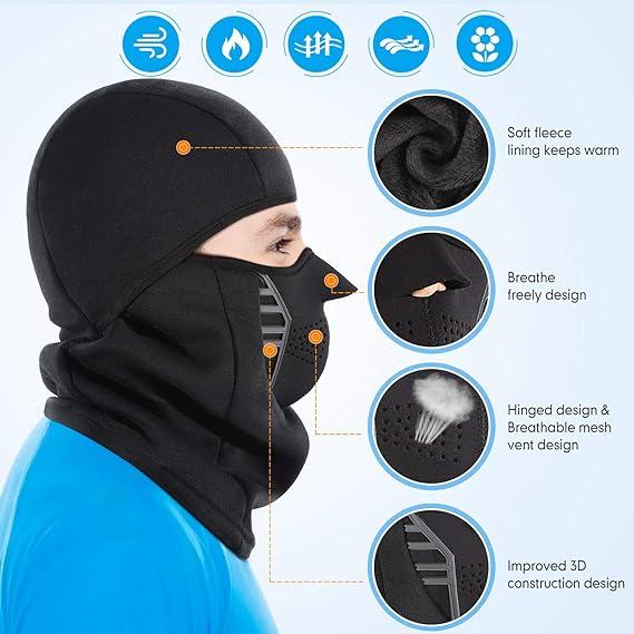 Winter Windproof Fleece Ski Mask Balaclava Headwear Motorcycle Thermal Face Mask Bandanas