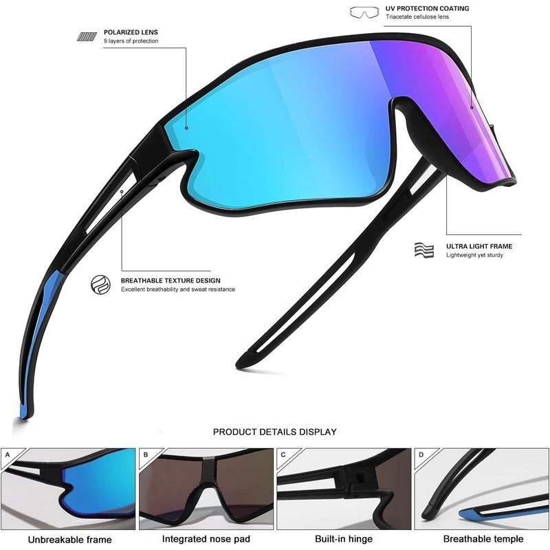 Sunglasses, Youth Baseball Sunglasses Polarized  Cycling Shades for Boys Girls Lightweight Frame