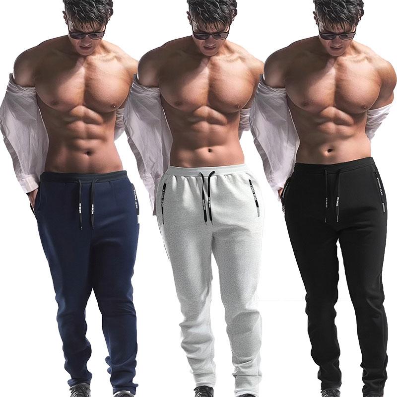 Men's 3-Pack Athletic Jogger Pants, with Embroidered Zippered Pockets and Embroidered Drawstrings,Comfortable and Breathable for Workouts. joggers