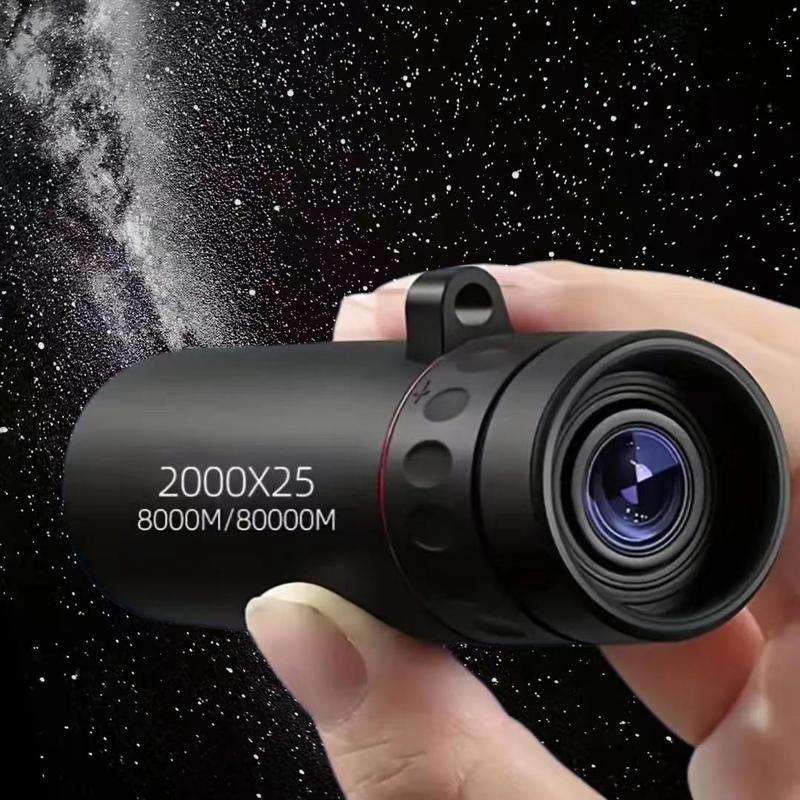 2000*25 High-power Magnifying Monocular Telescope, Portable Mini Multi-purpose Telescope, Single Tube Telescope for Outdoor Camping, Hunting, Fishing, Christmas Gift