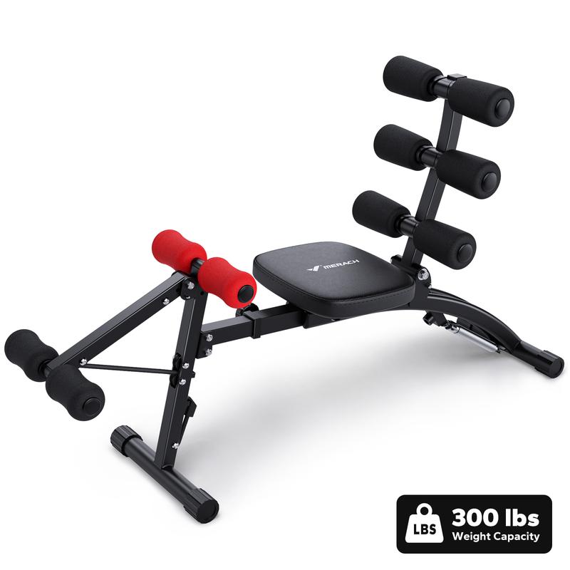 MERACH Adjustable Weight Bench Workout Bench for Home Gym, Resistance Bands No Resistance Bands