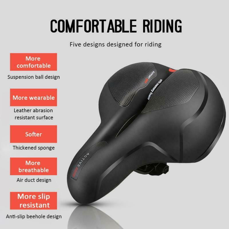 Extra Wide Big Bum Bike Bicycle Saddle Seat Soft Comfort Cushion Sporty Pad