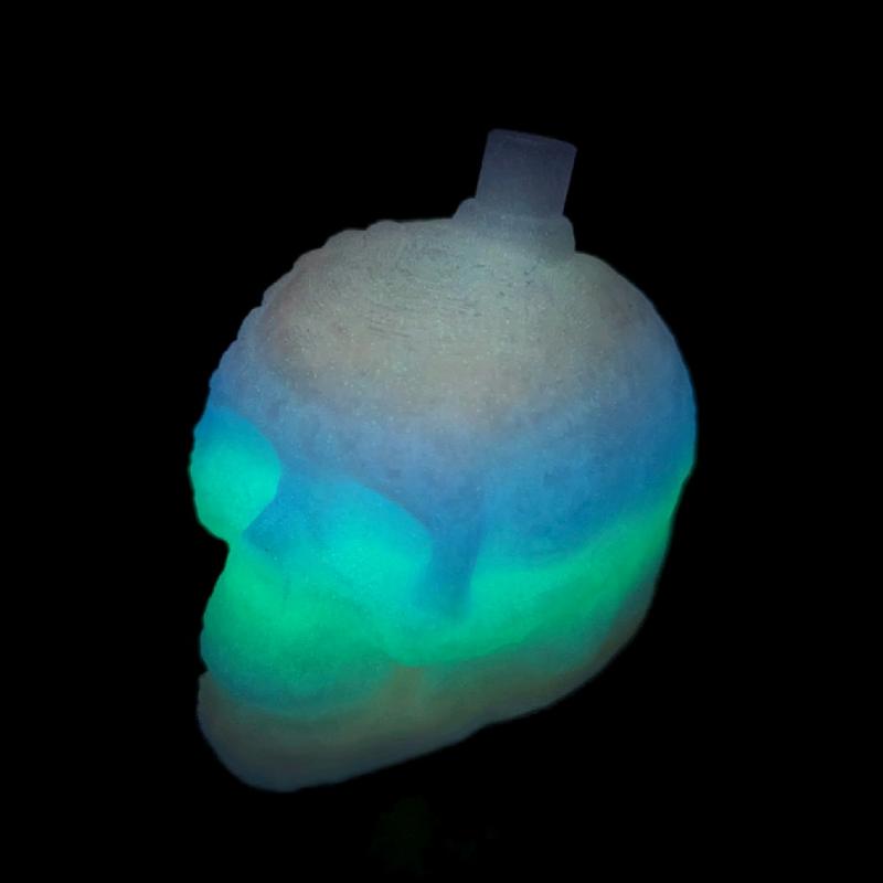 Glow in the Dark Aztec Death Whistle Skull - Made in America