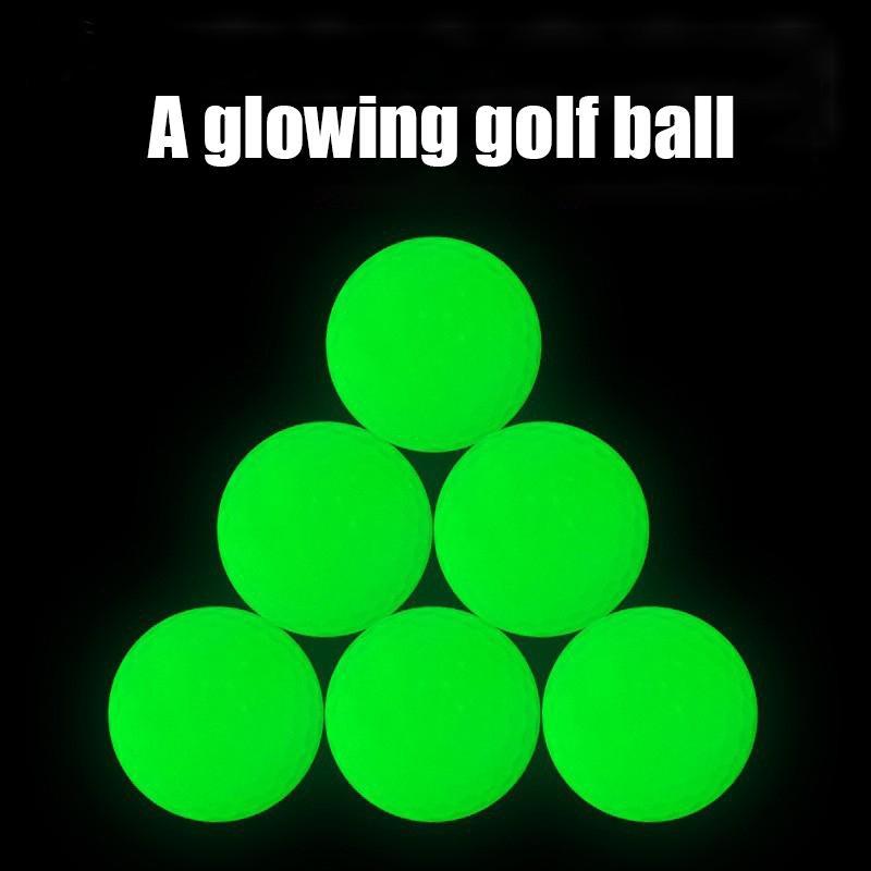 Golf Luminous Ball, 6 Counts set Glow in The Dark Golf Ball, Night Training Golf Ball, Outdoor Sports Equipment for Golf Enthusiastic