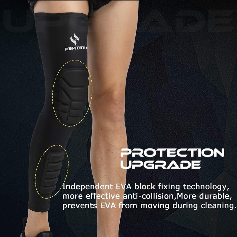 Knee & Calf Padded Compression Leg Sleeve (2-Pack) – Shin Protective Support for Sports and Workouts