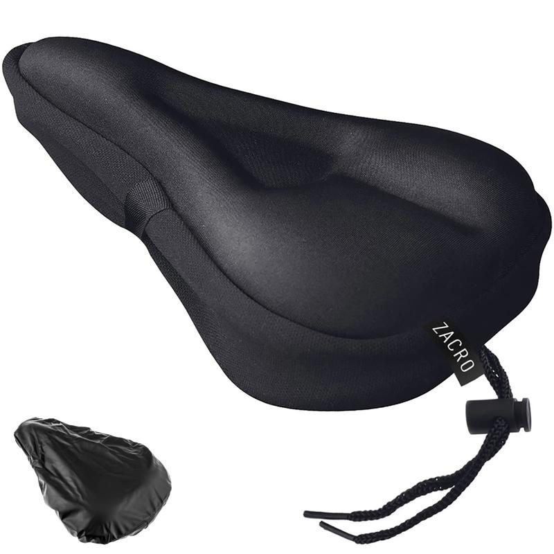 Gel Padded Bicycle Seat Cover - Comfortable Cycling BikeSeat Cushion for Peloton, Electric Bike, Road Bike, Mountain Bike Outdoor and Indoor