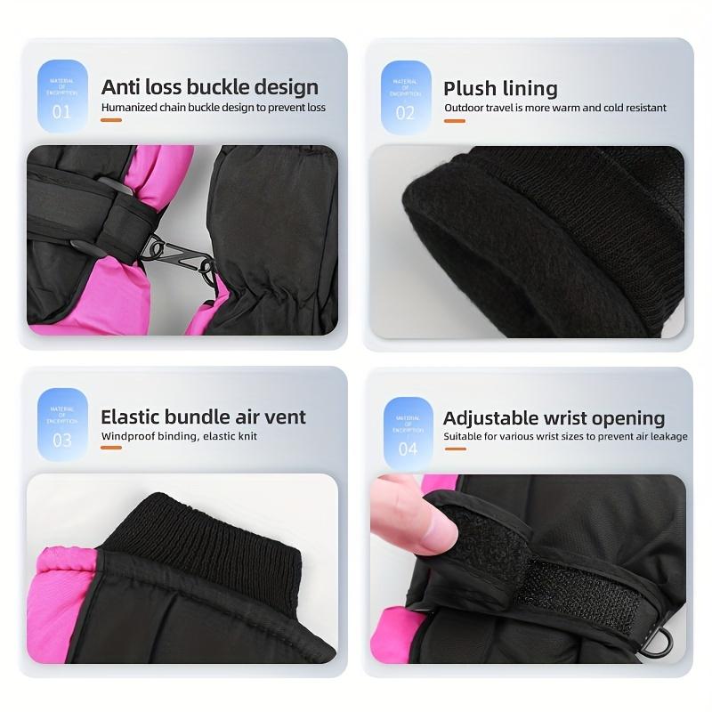 1 Pair of Winter Touch Screen Windproof Warm Full Finger Gloves, Suitable for Skiing, Cycling