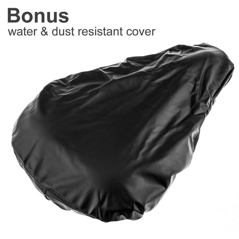 Gel Padded Bicycle Seat Cover - Comfortable Cycling BikeSeat Cushion for Peloton, Electric Bike, Road Bike, Mountain Bike Outdoor and Indoor