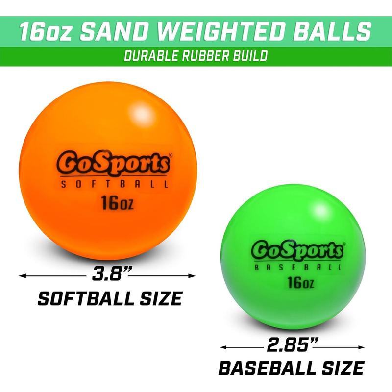 GoSpo   Weighted Training Balls - Hitting & Pitching Training for All Skill Levels - Improve Power and Mechanics, Choose Baseball or Softball