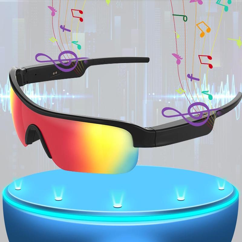 Smart Glasses with Built-in Mic & Speaker Voice Assistant, Polarized Bluetooth-compatible Sunglasses for Cycling Sports Music Call