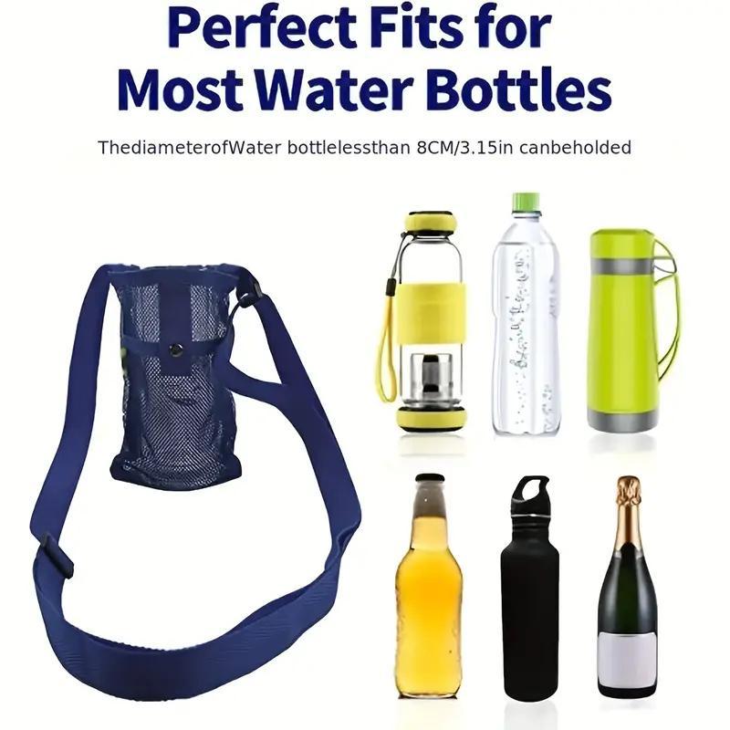 Mesh Water Bottle Holder, Portable Phone Storage Bag, Foldable Sleeve Bag for Outdoor Hiking Cycling