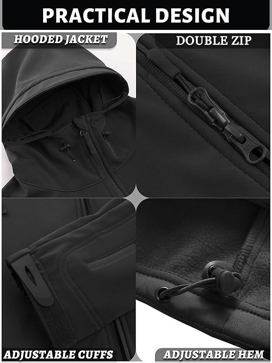 Men's Military Tactical Sports Warm Woolen Hooded Outdoor Adventure Jacket Jacket