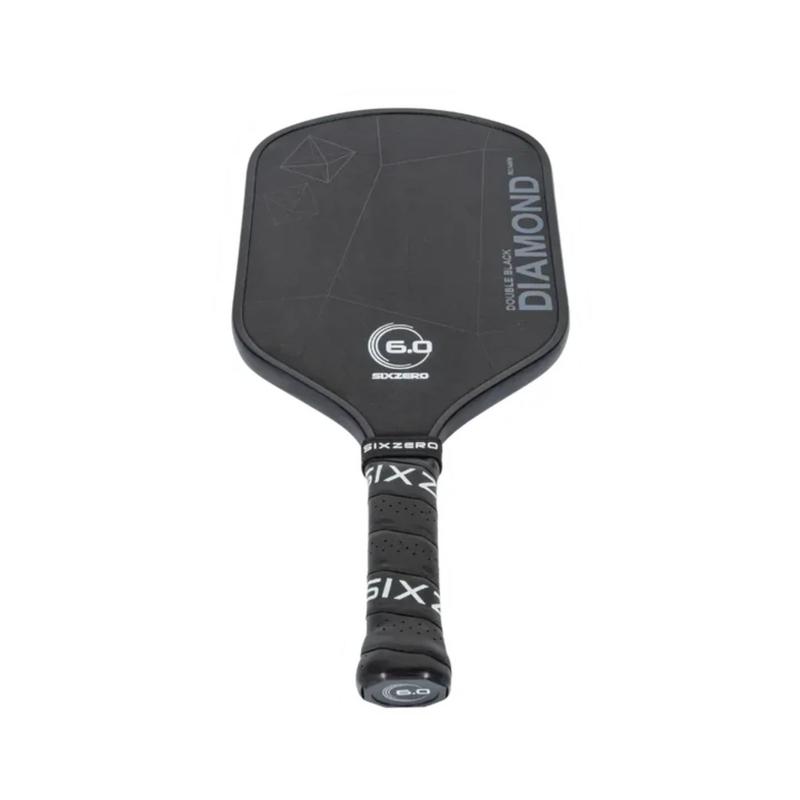 Six Zero Pickleball – Double Black Diamond Control – Black with White 6.0 logo Pickleball Paddles